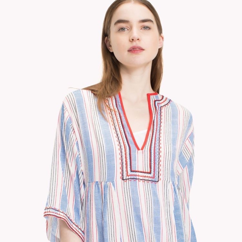 Tommy Hilfiger Brand New Kaftan Style Dress in S/ Premium Cotton - Picture 4 of 10